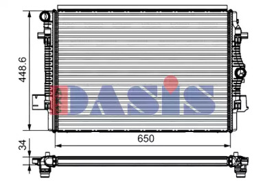 AKS DASIS 480005n -  Радиатор, охлаждение двигателя